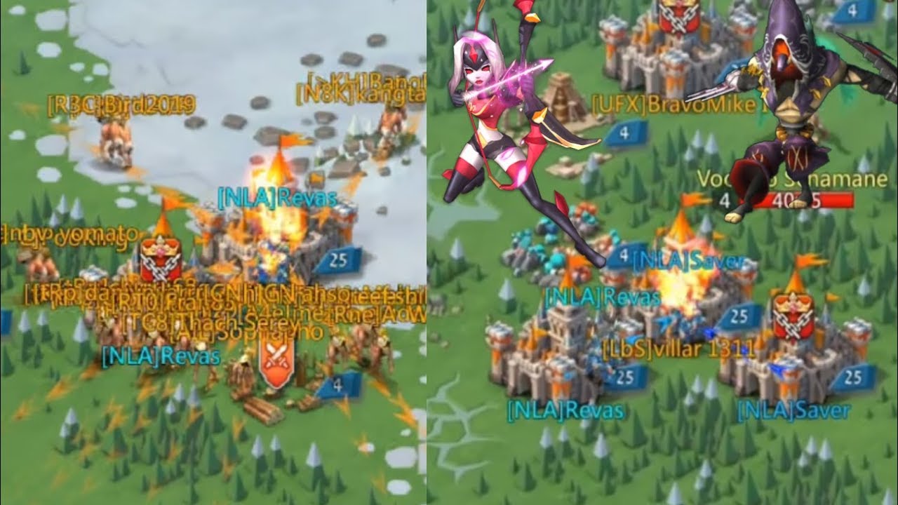 Lords Mobile Revas & Saver vs online and anti Player (Big hits)