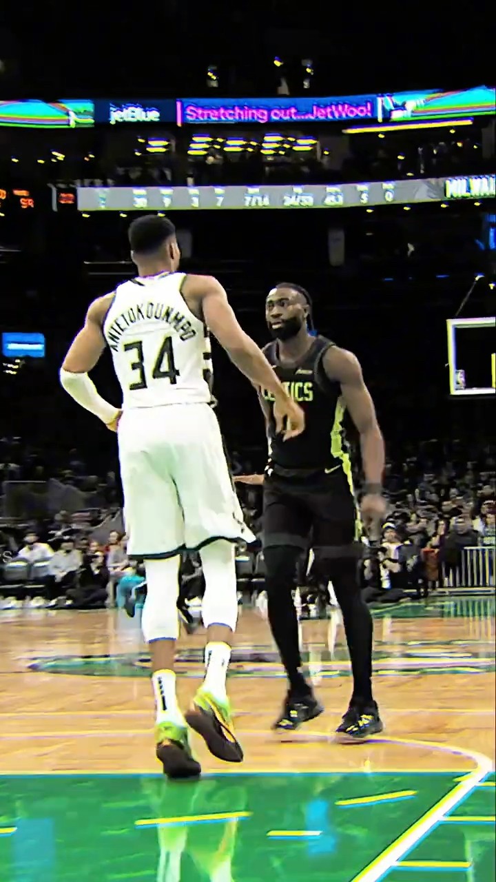 Giannis \u0026 Jaylen going at it AGAIN ??