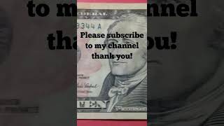 Super rare $10 Bill Fancy Serial Numbers 11223344