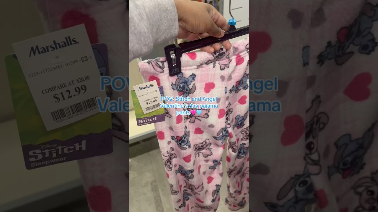 Stitch + Angel Valentine’s day Pajama pants🩵🩷…