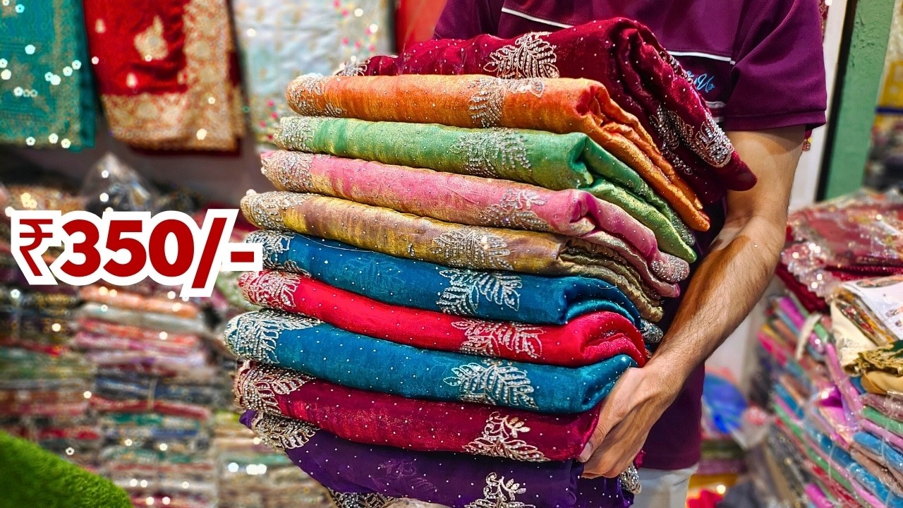 Fancy Stone Sarees ₹350/- Mai 😱 3 Days SALE! Wholesale Wedding Sarees Hyderabad