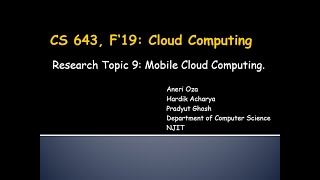 NJIT CS643 Cloud Computing Research Topic 9