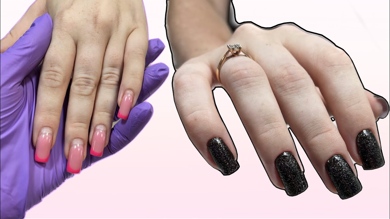 Коррекция ногтей / Отслойки - YouTube