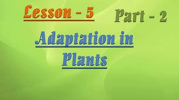 Class-4 | Science | Chapter-5 | Adaptation in Plants |  (Part-2)
