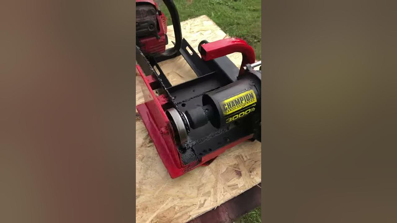 Homemade chainsaw winch YouTube