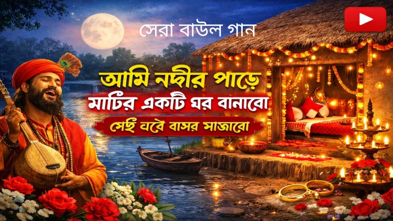 আমি নদীর পাড়ে মাটির এক টি ঘর বানাবো সেই ঘরে বাসর সাজাবো #folk সং #album sujit