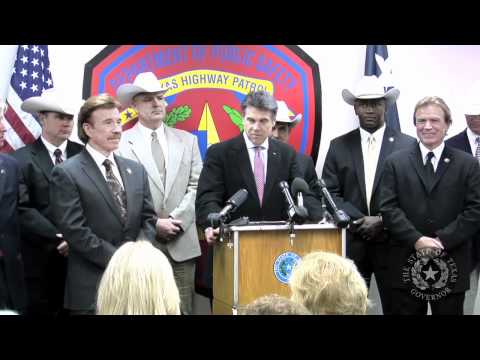 Gov. Perry Presents Honorary Texas Ranger Designations to Chuck Norris and Aaron Norris