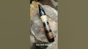 Obsidian dagger. #flintknapping