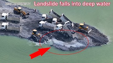 Episode​ 274| Processing Two Bulldozer SHANTUI Push Rock Stone into water, SHACMAN Dump Truck