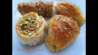 How to roll baklava in 4 different ways