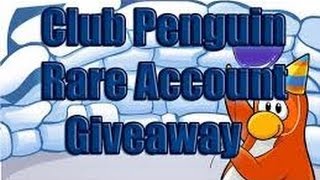Club Penguin RARE account giveaway