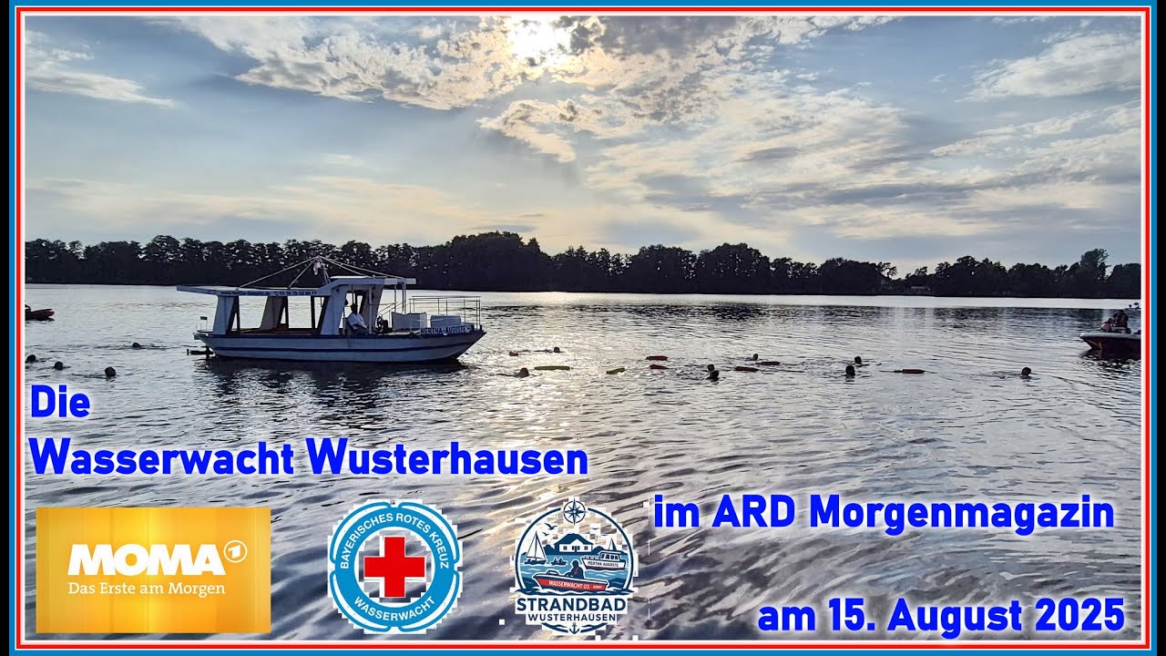 ARD-MOMA: 15 Retter der Wasserwacht Wusterhausen schleppen die 4 Tonnen der HERTHA-AUGUSTE!