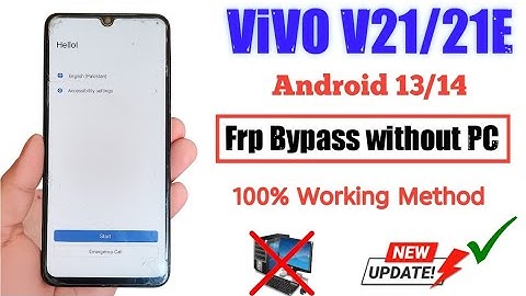Vivo V21/21E FRP Bypass Android 13 Without PC | 100% Working New Method 2025