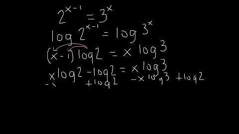Solving exponential equations by taking logs of both sides