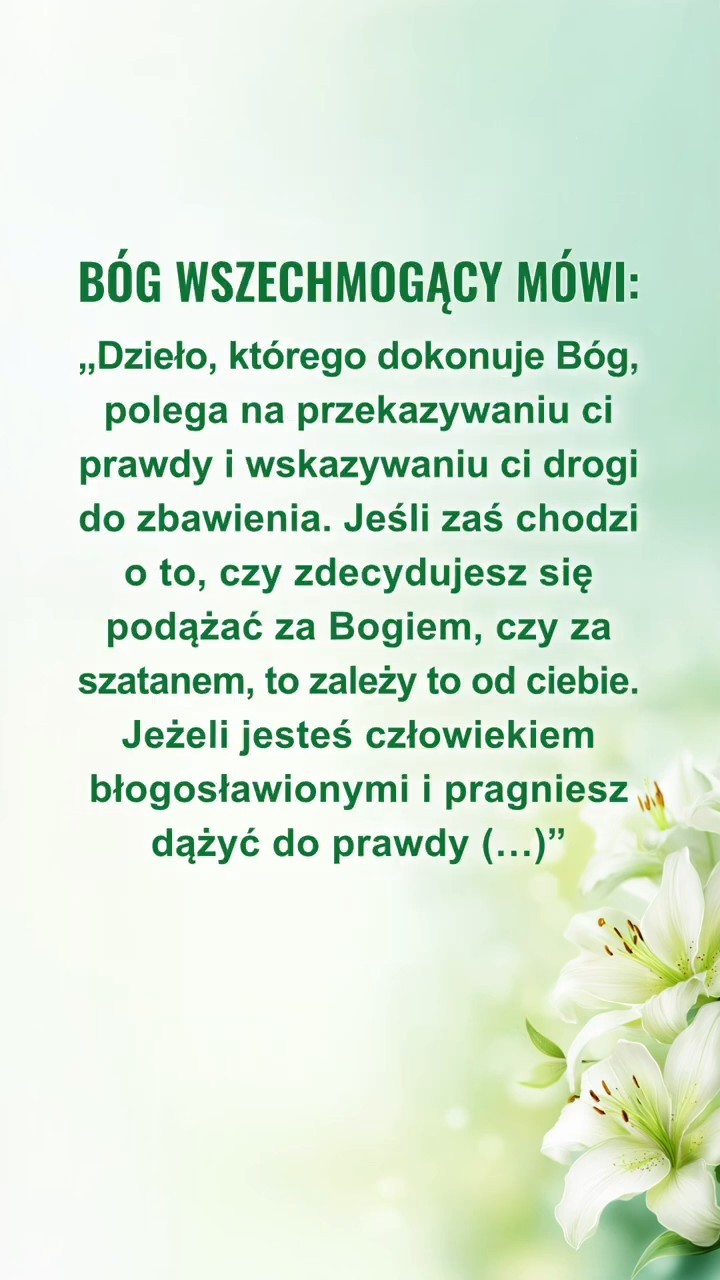 Wycisz się przed obliczem Boga, Czytaj Jego słowa