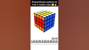 perpendicular lines pattern 4 by 4 rubik