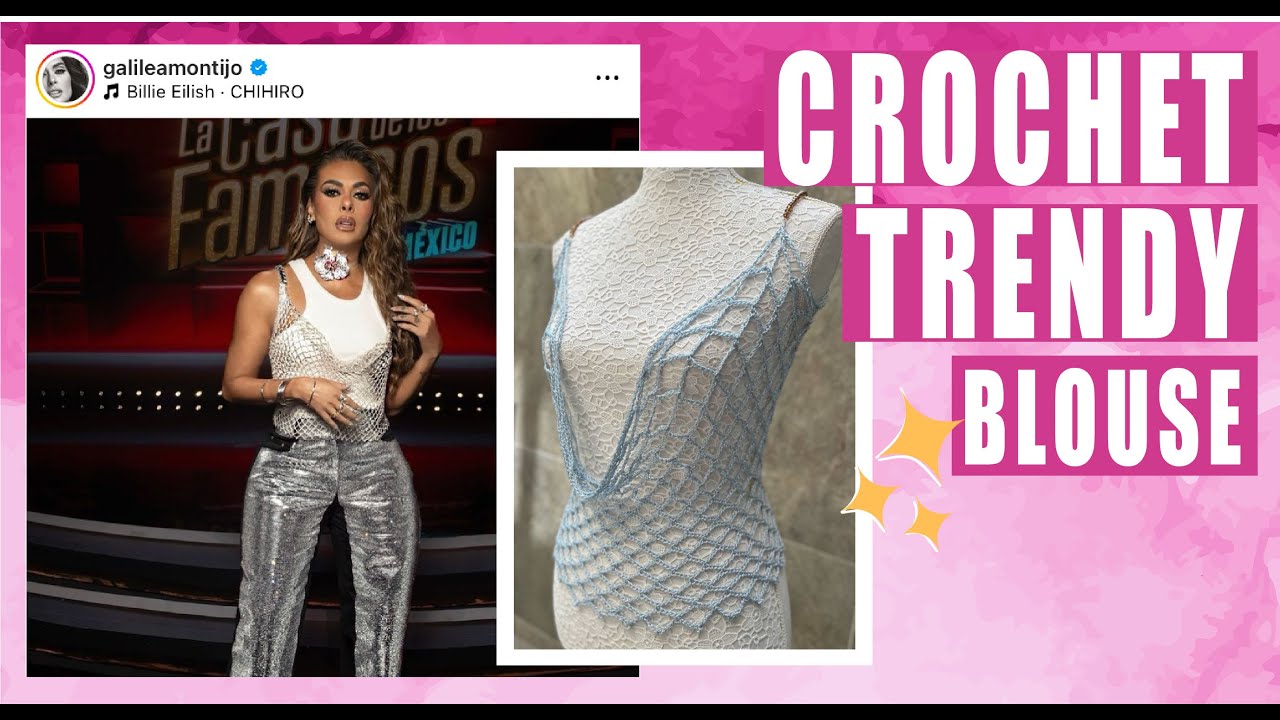 TRENDY Crochet Blouse / how to crochet - EASY AND FAST - BY LAURA CEPEDA