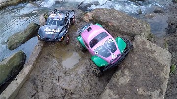 Traxxas Slash 4x4 His & Hers Proline Pink VW BAJA Body