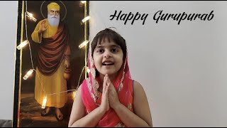 Happy Gurupurab Wishes & Guru Nanak Dev Ji's Updesh by Baby Inaya