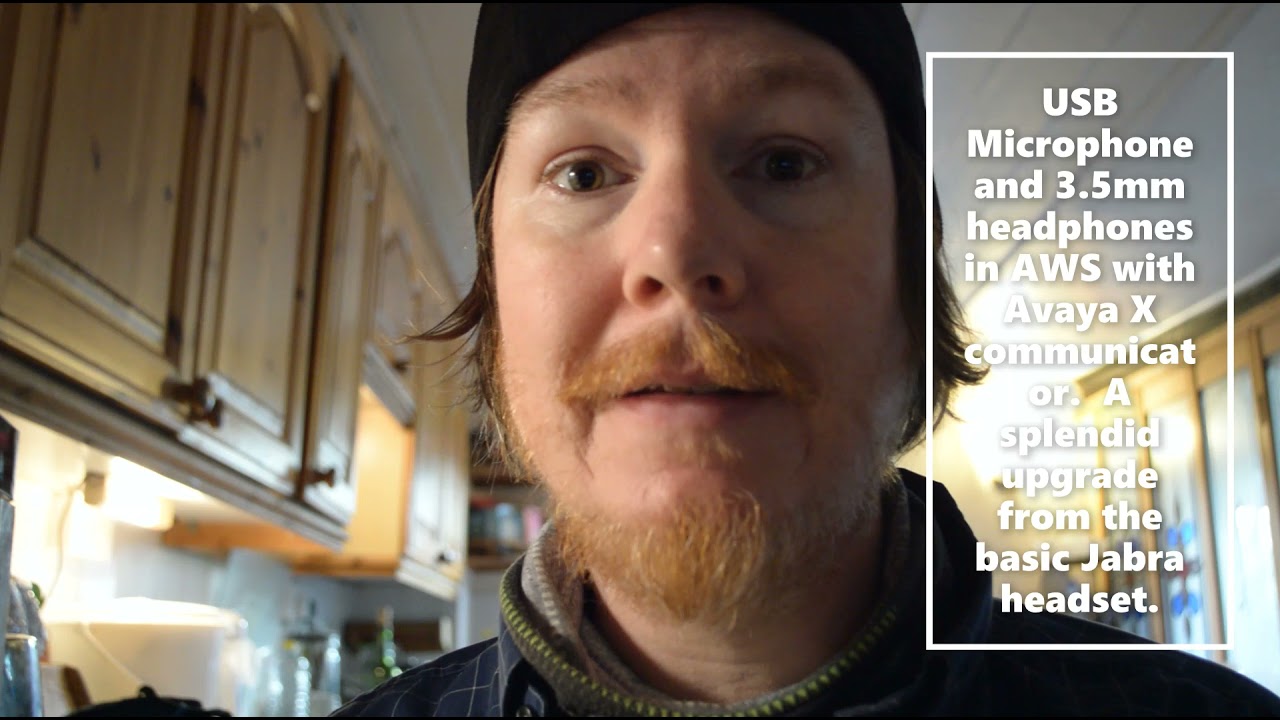 Avaya one x in AWS with a USB Mic and headphones (3.5mm)