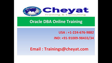 Oracle DBA Online Training Session by Cheyat Trainings