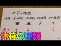 休符の種類【音楽教育】