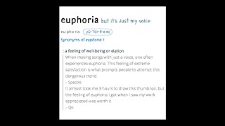 euphoria but it&#39;s just my voice (Kendrick Lamar)