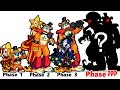 FNF comparison Battle Surise &amp; Moondrop VS Glamrock Freddy fnaf - ALL Phases of fnf Characters