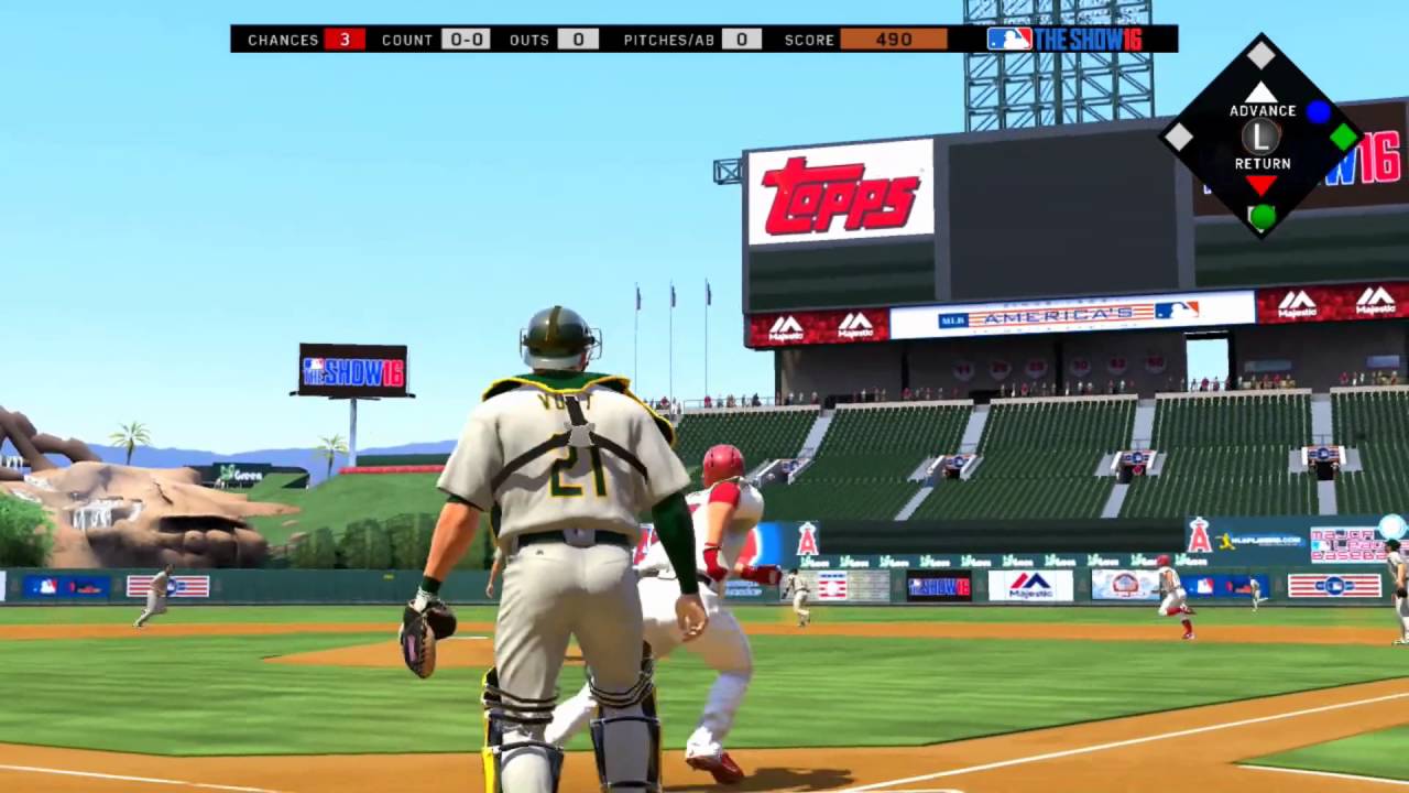 Mike Trout Baseball Player 2016 Batting Practice MLB The Show 16 Gameplay