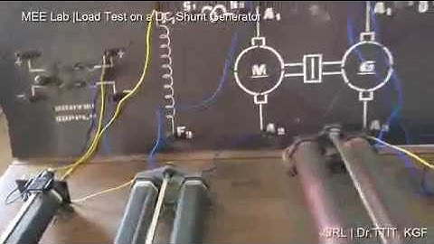 Load test on a DC Shunt Generator