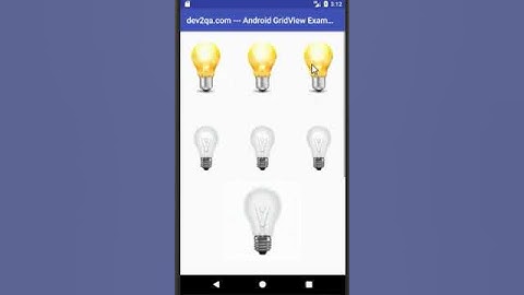 android grid view and image switcher example