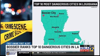 Bossier City ranked #10 in top 10 dangerous cities in Louisiana, according to online report