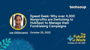 Speed Geek: Using HubSpot to Manage Nonprofit Fundraising Campaigns with Joseph DiGiovanni