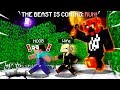 RUN FROM THE GIANT PRESTONPLAYZ IN MINECRAFT WITH MY WIFE! (MCPE)
