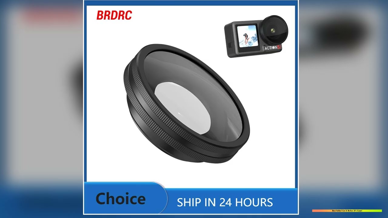 BRDRC Action 5 Pro Wideangle Lens for DJI Osmo Action 5 Pro Accessories Photography Expanded FOV of