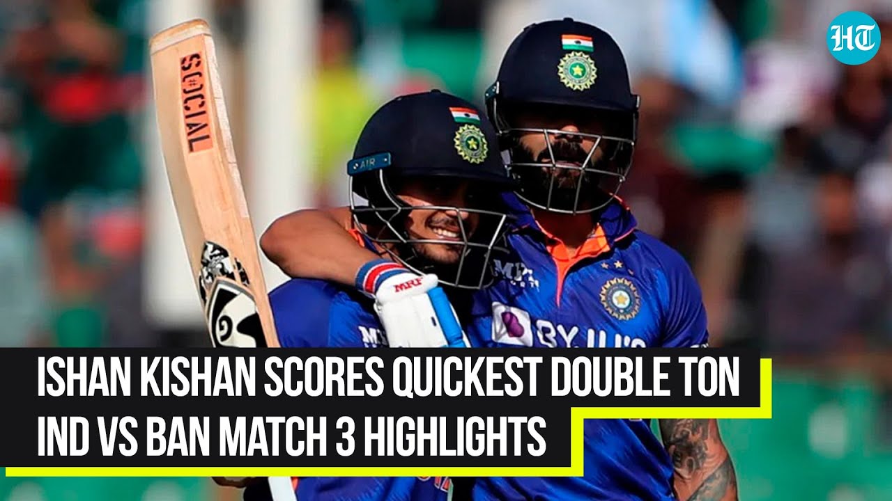 India vs Bangladesh Match Highlights 3rd ODI Ishan Kishan Double Century Cricket Canvas