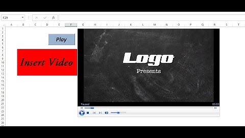 How To Insert Video In Ms Excel