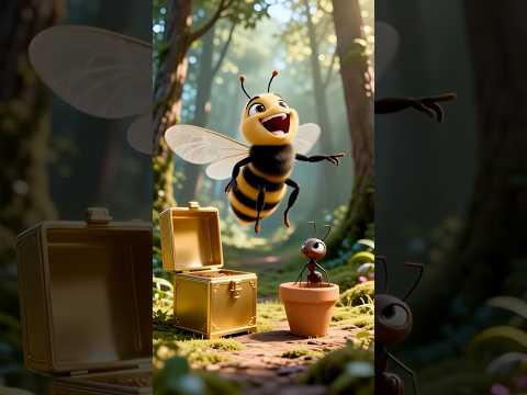 The Bee and the Ant: A Lesson in Saving  #shorts by Little Legends Saga - Nursery Rhymes