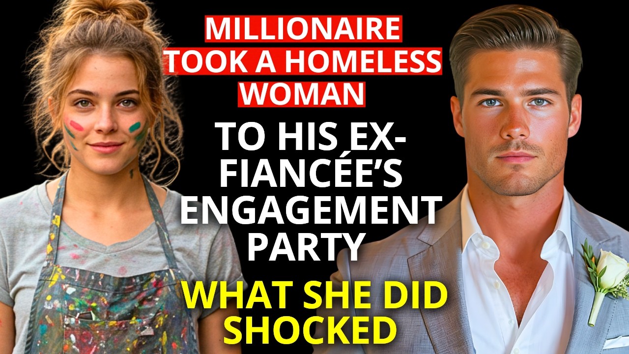 A MILLIONAIRE TOOK A HOMELESS WOMAN TO HIS EX-FIANCÉE’S ENGAGEMENT PARTY —AND WHAT SHE DID SHOCKED