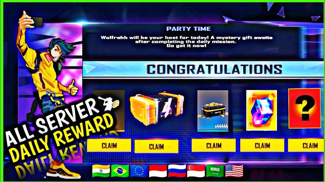 4th Anniversary Special Daily Rewards 🔥 All Server | Garena Free Fire | Date Expired Gaming |5th Day