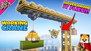 I made a Working Crane & Flying Drone with Minecraft Create Mod