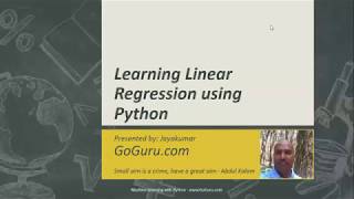 Linear Regression using python