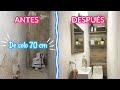 HICIMOS UN BAÑO DE SOLO 70 CM DE ANCHO
