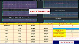 Auto Draw Road Profile in AutoCAD with Vertical Curves Calculations screenshot 2