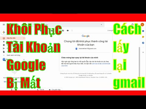 Video Cách lấy lại mật khẩu Gmail | Cách khôi phục tài khoản... - youtube