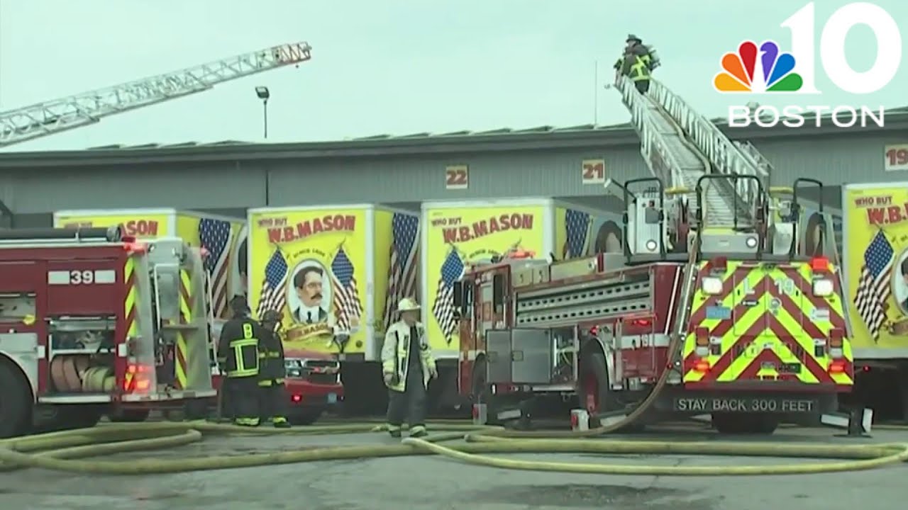 WB Mason warehouse in South Boston catches fire