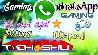 HOW TO PLAY #GAMES ON #WHATSAPP IN ANDROID for free (NO #MOD APK DOWNLOAD • NO ROOT• ) | TECH SHUN | screenshot 5