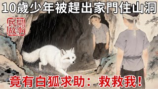 10歲少年被哥嫂分家趕出家門，只能住在山裏洞穴，某日山中大雨傾盆，竟有白狐上門求助：能不能救救我？#民間故事 #傳統文化 #原創虛構 #華語有聲書 #槐樹下聽書