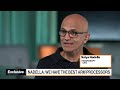 Microsoft ceo nadella on ai plans fostering competition