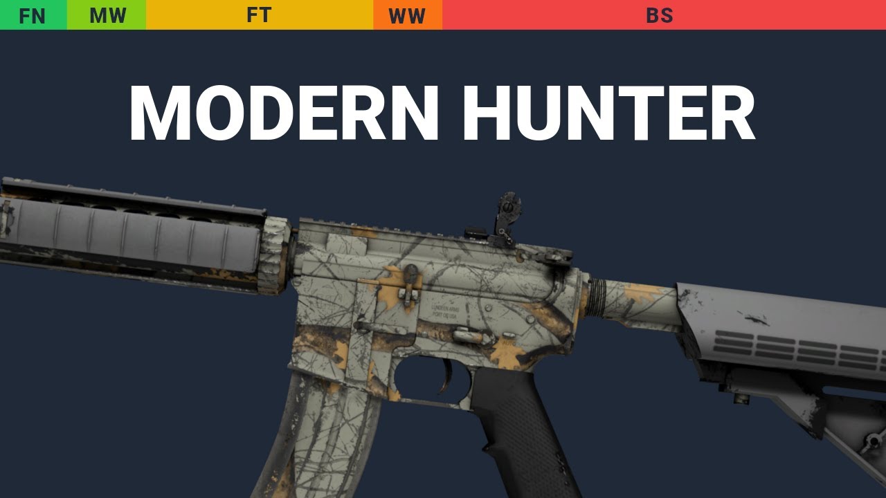 M4A4 Modern Hunter - Skin Float And Wear Preview - YouTube